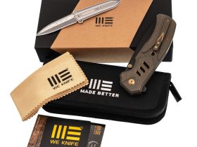 Складной нож WE Knife Zentron, сталь M390, рукоять титан