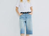 Футболка с декором на горловине, Белый