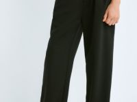 Брюки с защипами для девочек, Черный