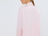 Блузка из жатого сатина, Розовый