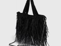 Сумка с длинными пайетками и бисером, Черный