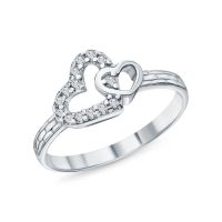 Серебряное кольцо с фианитами