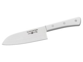 Набор из 4-х кухонных ножей Hatamoto Sakana WJPS-003, сталь AUS-8, рукоять ABS-пластик, белый