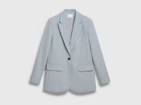 Однобортный жакет из поливискозы, Серый