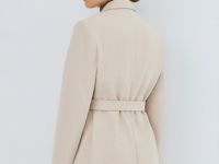 Жакет с поясом, Бежевый