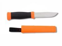 Нож с фиксированным лезвием Morakniv Outdoor 2000 Orange, сталь Sandvik 12C27, рукоять резина/пластик