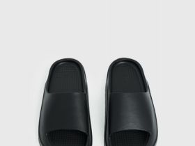 Шлёпанцы на объёмной подошве, Черный