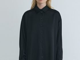 Блузка из сатина, Черный