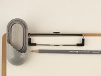 Точилка-наждак с зажимом "Сонет", 9,5х3,8 см, серая