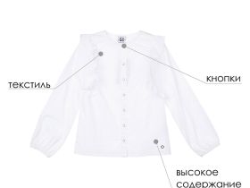 Блузка текстильная для девочек