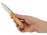 Нож с фиксированным клинком LionSteel B35, сталь Sleipner, рукоять оливковое дерево