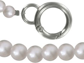 Шнурок Krutoff Жемчуг для телефона и ключей 1,1 м Белый