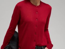 Кардиган прямого кроя с шерстью