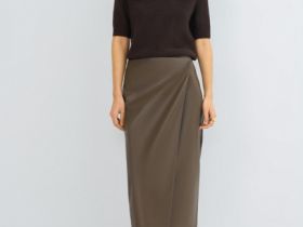 Джемпер с коротким рукавом, Коричневый