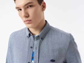 Мужская хлопковая рубашка Lacoste