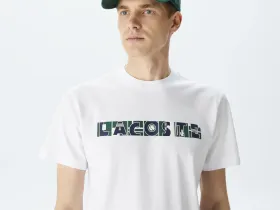 Мужская хлопковая футболка Lacoste свободного кроя