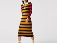 Женское платье-поло Lacoste в полоску