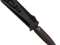 Фронтальный автоматический нож Daggerr Кощей All Black, сталь D2, рукоять алюминий