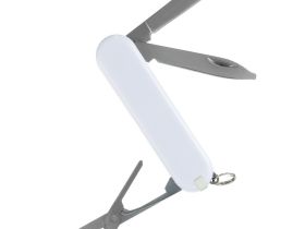 Нож перочинный Stinger 65 мм, 7 функций, рукоять ABS-пластик, белый