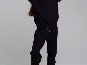 Комплект трикотажный для девочек: джемпер, брюки