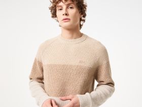 Мужской шерстяной свитер Lacoste в полоску