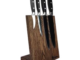 Подставка для ножей магнитная Woodinhome KS002SSOB, дуб, коричневый