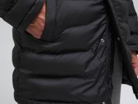 Утепленное полупальто с капюшоном