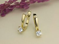 Серьги из желтого золота с бриллиантами э0301сг01160300