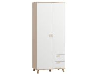 Распашной шкаф Пронто 2-90x210 Береза/Белый