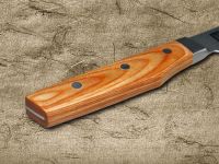 Кухонный нож Shimomura Сантоку 160 мм, сталь VG-10 в обкладах из дамаска, рукоять Pakka wood