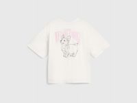 Футболка пижамная с принтом для девочек, Белый