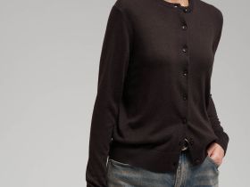 Кардиган прямого кроя с шерстью