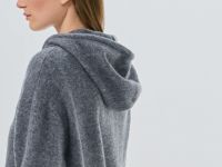 Кардиган на молнии из пряжи с шерстью, Серый