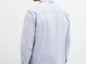 Рубашка из хлопкового сатина, Белый