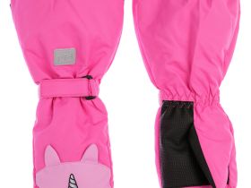 Зимние варежки-краги для девочки