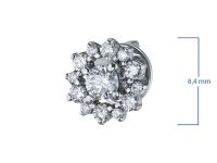 Пусеты из белого золота э4712пс05165500