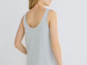 Вязаная майка с кашемиром, Серый