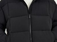 Пуховик с воротником-стойкой и съемным капюшоном