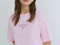 Футболка с принтом, Розовый