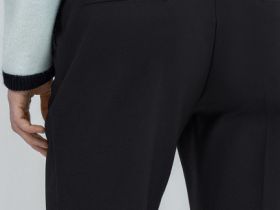 Укороченные брюки из хлопка, Черный