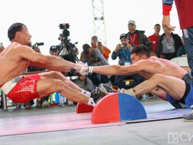 Завершились соревнования по мас-рестлингу и якутской вертушке на Играх Манчаары