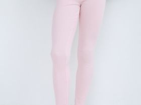 Легинсы в рубчик для девочек, Розовый
