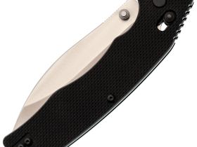 Складной нож Obertech ns-01 thumb stud satin, сталь VG-10, рукоять G10, черный