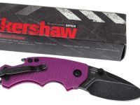 Нож складной Shuffle - KERSHAW 8700PURBW, сталь 8Cr13MoV c покрытием BlackWash™, рукоять текстурированный термопластик GFN фиолетового цвета