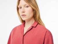 Женская рубашка Lacoste оверсайз с коротким рукавом