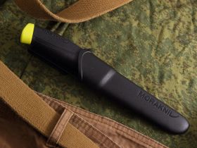 Нож с фиксированным лезвием Morakniv Fishing Comfort Fillet 090, сталь Sandvik 12C27, рукоять резина/пластик