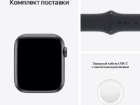 Смарт-часы Apple Watch SE 44mm (GPS) Space Gray Aluminum Case with Midnight Sport Band (MKQ63)