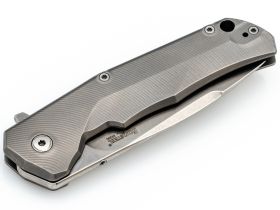 Нож складной LionSteel T.R.E. Bronze Titanium, сталь M390, рукоять титан