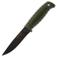 Туристический нож Кизляр ПП Финский, сталь AUS-8 с покрытием, рукоять эластрон, олива