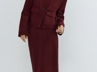 Юбка миди из искусственной замши, Фиолетовый